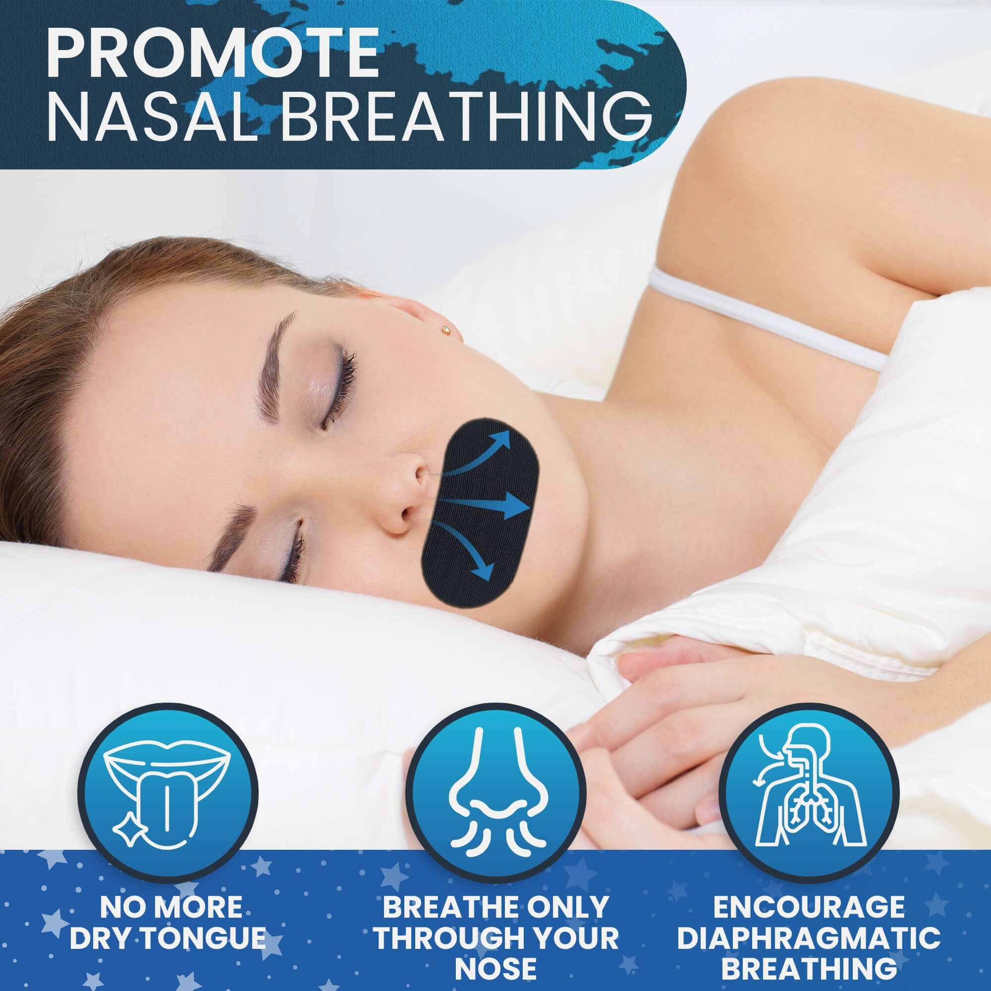 Mouth Tape for Sleep Apnea and Snoring with Nasal breathing