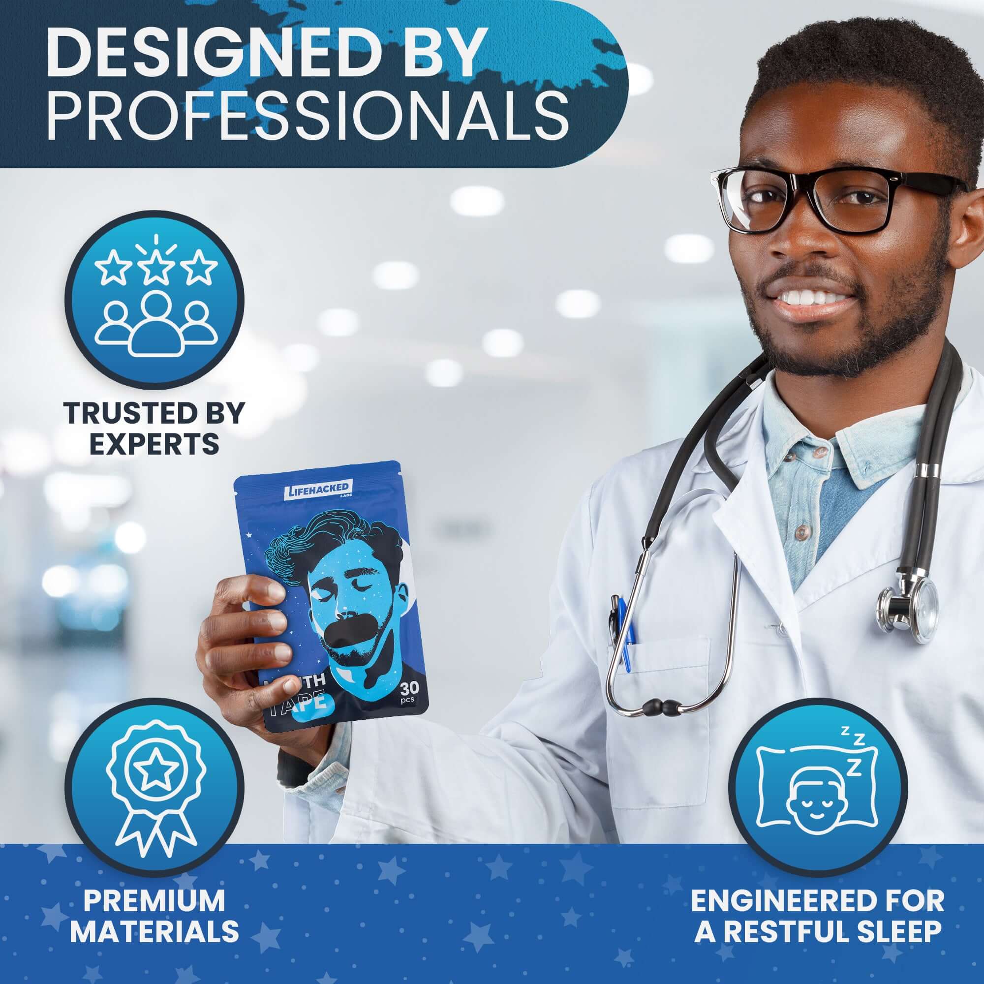 Mouth Tape for Sleep Apnea and Snoring with Nasal breathing