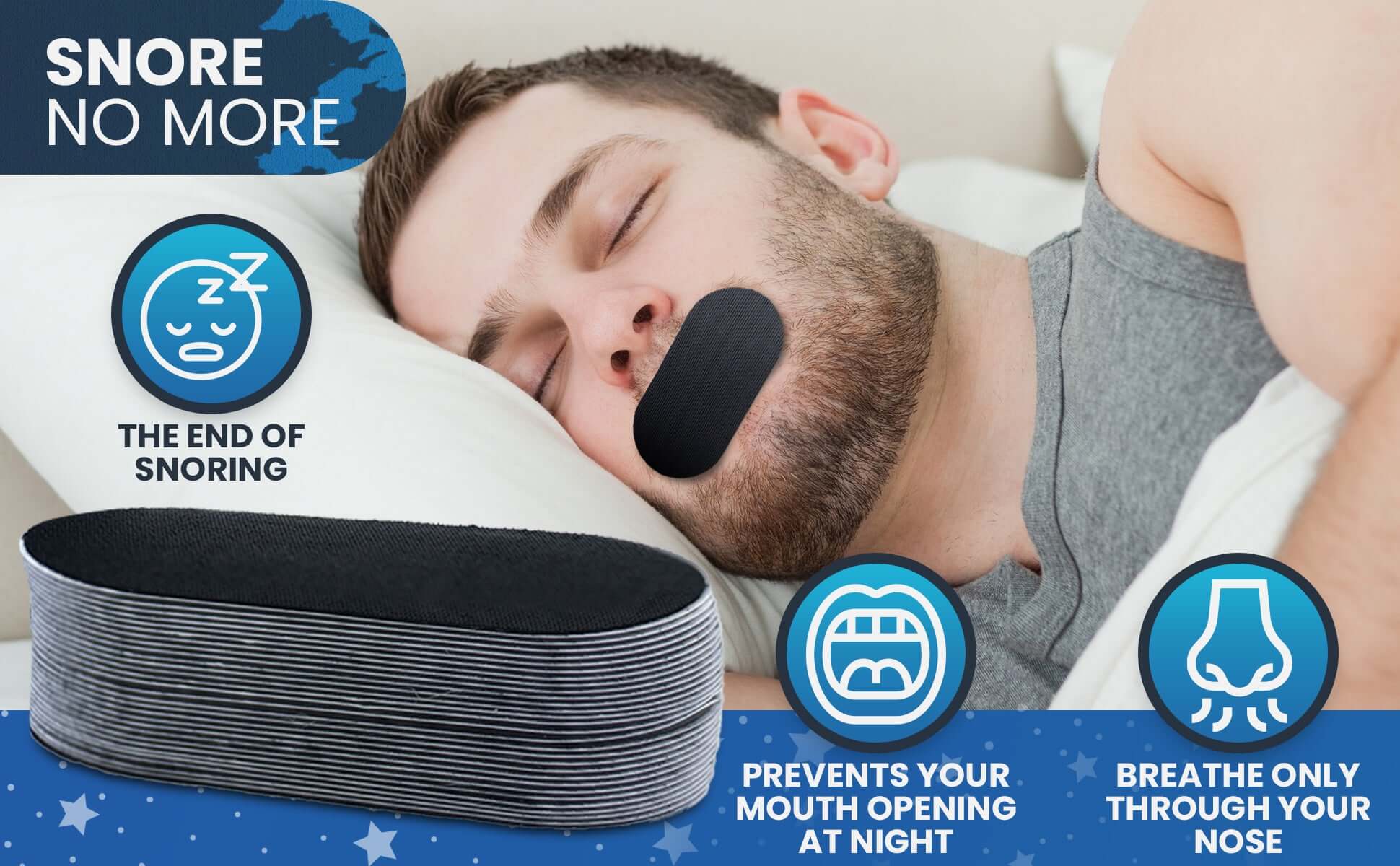 Mouth Tape for Sleep Apnea and Snoring with Nasal breathing