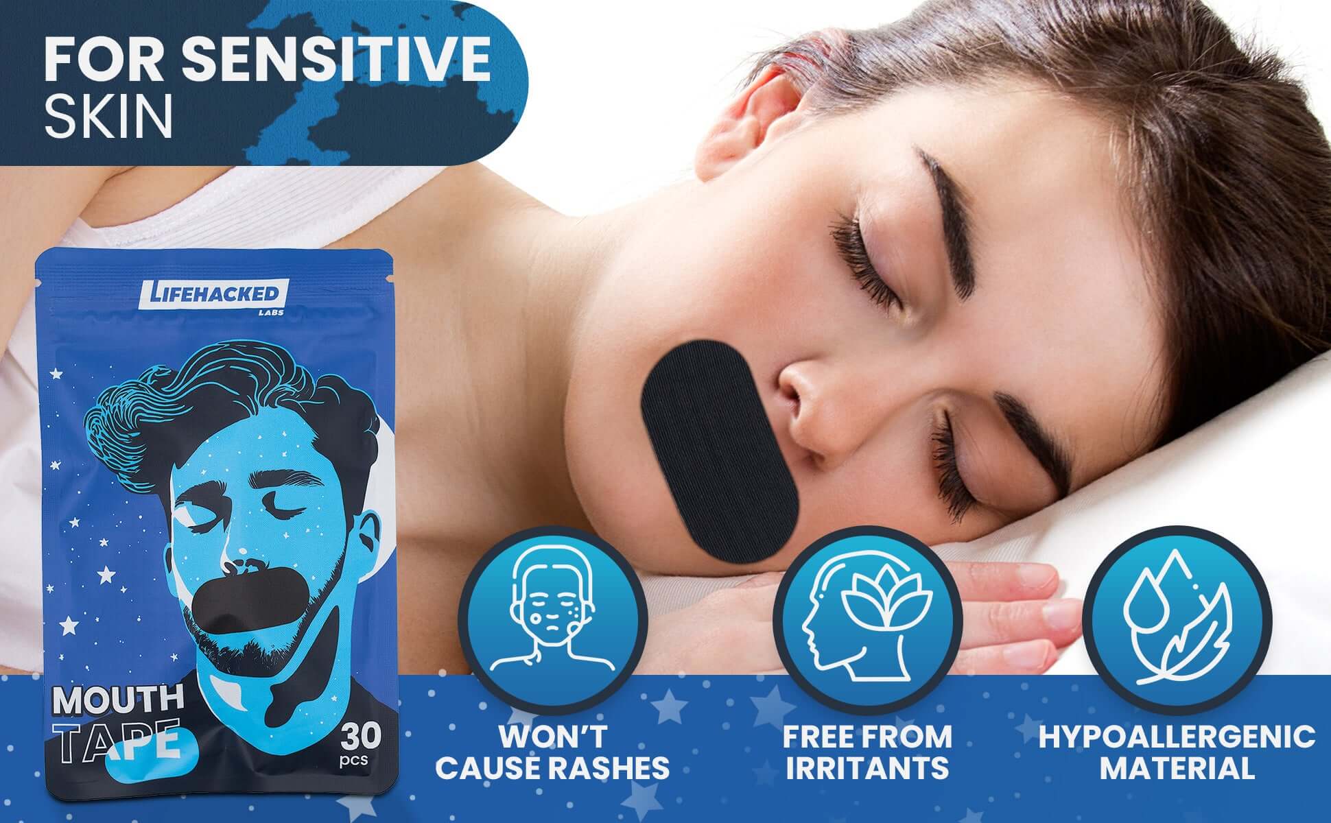 Mouth Tape for Sleep Apnea and Snoring with Nasal breathing