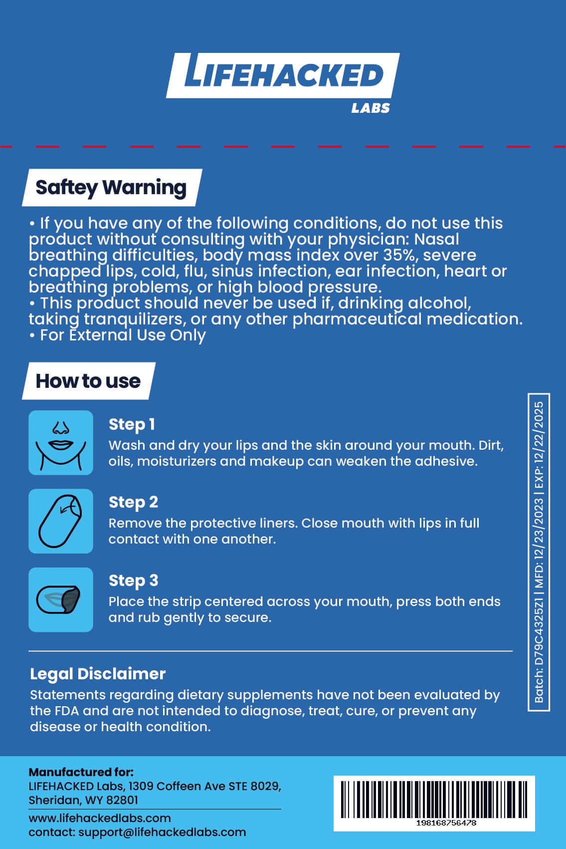 Mouth Tape for Sleep Apnea and Snoring with Nasal breathing